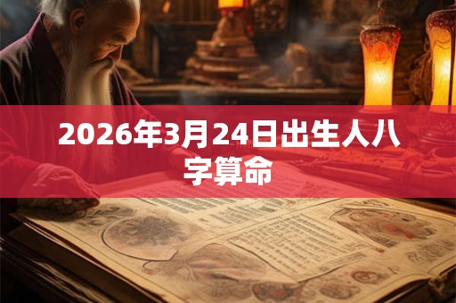 2026年3月24日出生人八字算命 2026年3月24日出生人八字算命
