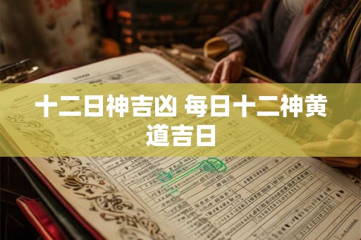 十二日神吉凶 每日十二神黄道吉日