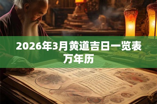 2026年3月黄道吉日一览表万年历 2026年3月黄道吉日一览表万年历