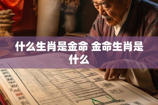 什么生肖是金命 金命生肖是什么