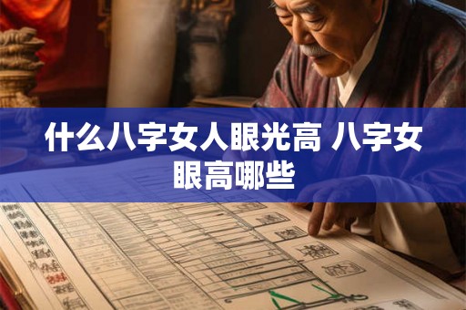 什么八字女人眼光高 八字女眼高哪些 什么八字女人眼光高 八字女眼高哪些