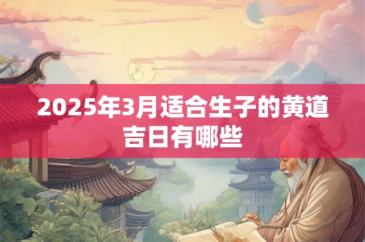 2025年3月适合生子的黄道吉日有哪些