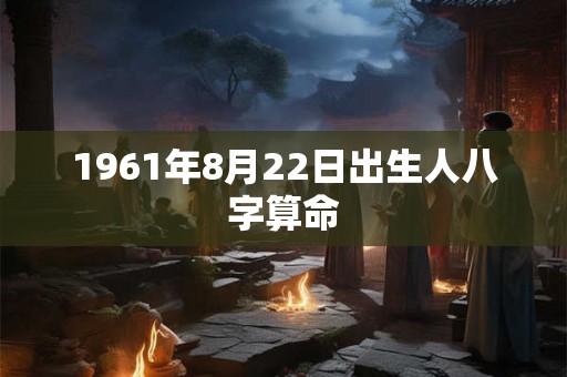 1961年8月22日出生人八字算命