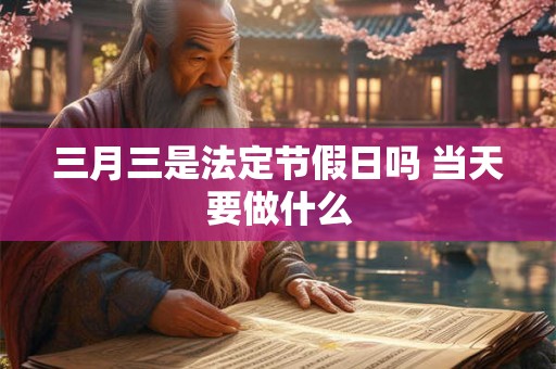 三月三是法定节假日吗 当天要做什么 三月三是法定节假日吗 当天要做什么