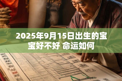 2025年9月15日出生的宝宝好不好 命运如何