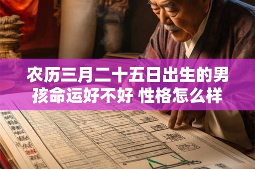 农历三月二十五日出生的男孩命运好不好 性格怎么样