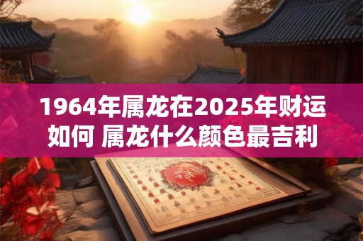 1964年属龙在2025年财运如何 属龙什么颜色最吉利 1964年属龙在2025年财运如何 属龙什么颜色最吉利