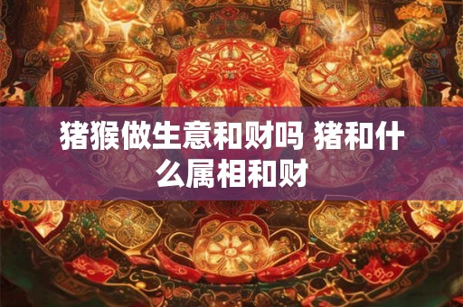 猪猴做生意和财吗 猪和什么属相和财