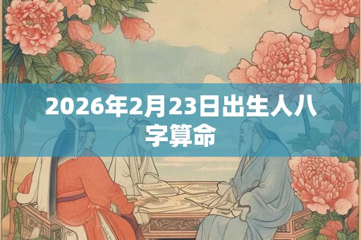 2026年2月23日出生人八字算命 2026年2月23日出生人八字算命