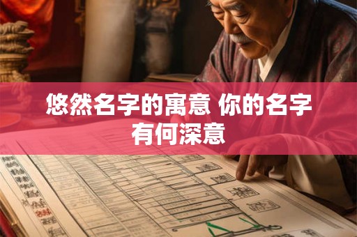 悠然名字的寓意 你的名字有何深意 悠然名字的寓意 你的名字有何深意