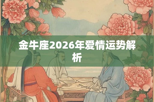 金牛座2026年爱情运势解析 金牛座2026年爱情运势解析