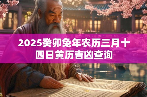 2025癸卯兔年农历三月十四日黄历吉凶查询