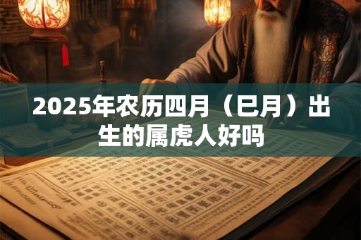2025年农历四月（巳月）出生的属虎人好吗
