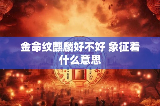 金命纹麒麟好不好 象征着什么意思 金命纹麒麟好不好 象征着什么意思