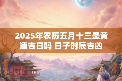 2025年农历五月十三是黄道吉日吗 日子时辰吉凶 2025年农历五月十三是黄道吉日吗 日子时辰吉凶