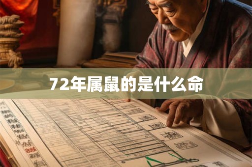 72年属鼠的是什么命