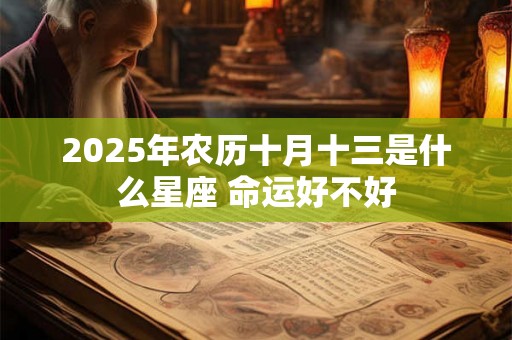 2025年农历十月十三是什么星座 命运好不好