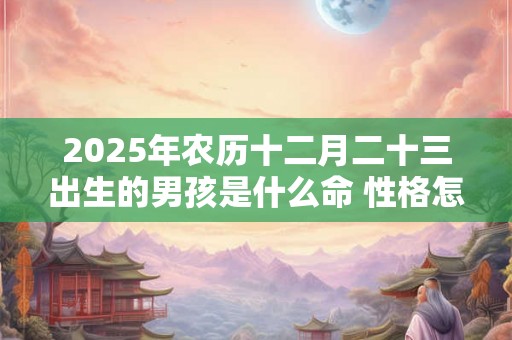 2025年农历十二月二十三出生的男孩是什么命 性格怎么样 2025年农历十二月二十三出生的男孩是什么命 性格怎么样