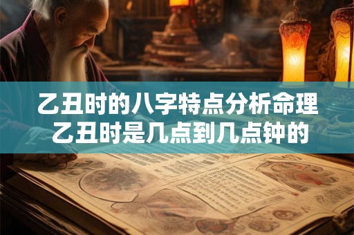 乙丑时的八字特点分析命理 乙丑时是几点到几点钟的