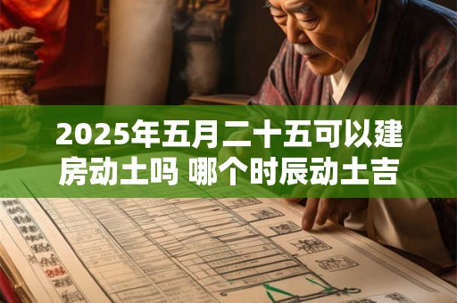 2025年五月二十五可以建房动土吗 哪个时辰动土吉利