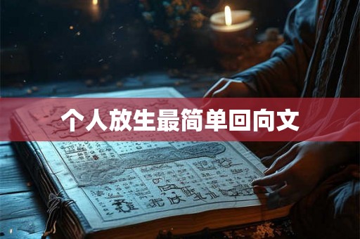 个人放生最简单回向文