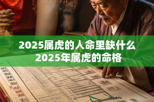 2025属虎的人命里缺什么 2025年属虎的命格 2025属虎的人命里缺什么 2025年属虎的命格