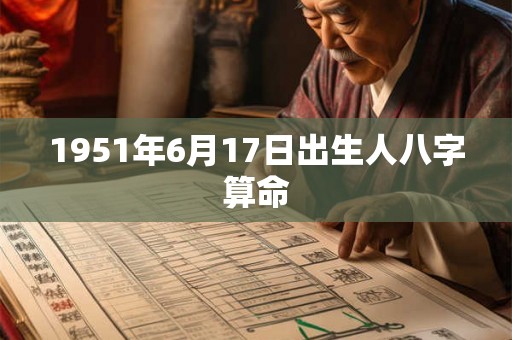 1951年6月17日出生人八字算命