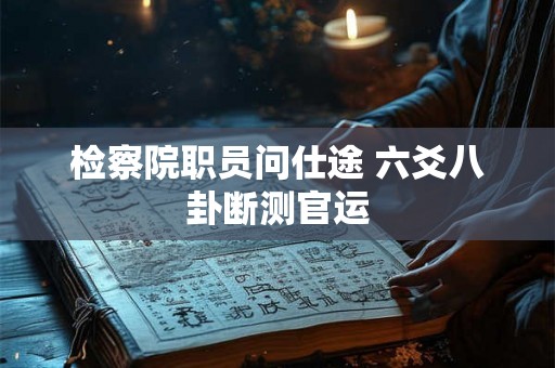 检察院职员问仕途 六爻八卦断测官运