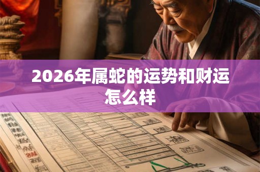 2026年属蛇的运势和财运怎么样