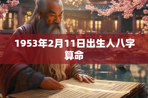 1953年2月11日出生人八字算命 1953年2月11日出生人八字算命