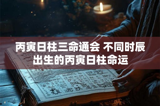 丙寅日柱三命通会 不同时辰出生的丙寅日柱命运 丙寅日柱三命通会 不同时辰出生的丙寅日柱命运