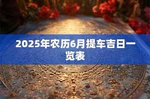 2025年农历6月提车吉日一览表
