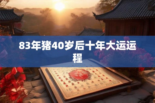 83年猪40岁后十年大运运程 83年猪40岁后十年大运运程