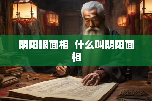 阴阳眼面相 什么叫阴阳面相 阴阳眼面相 什么叫阴阳面相