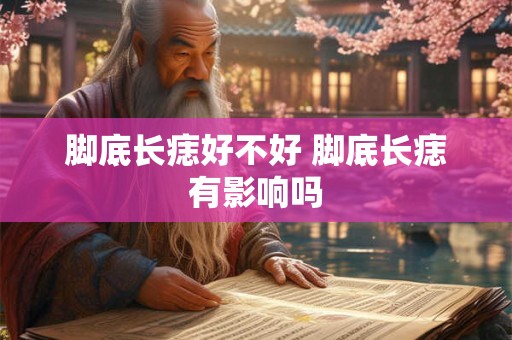 脚底长痣好不好 脚底长痣有影响吗 脚底长痣好不好 脚底长痣有影响吗