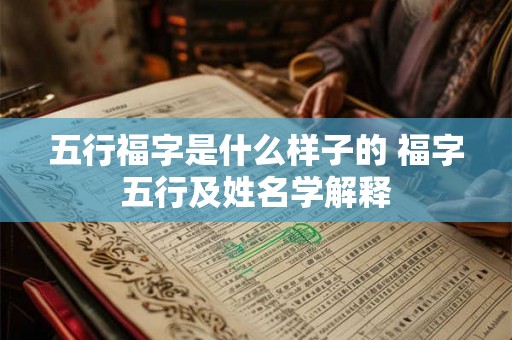 五行福字是什么样子的 福字五行及姓名学解释 五行福字是什么样子的 福字五行及姓名学解释