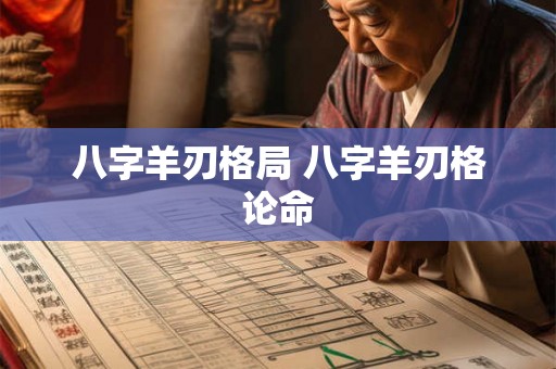 八字羊刃格局 八字羊刃格论命 八字羊刃格局 八字羊刃格论命