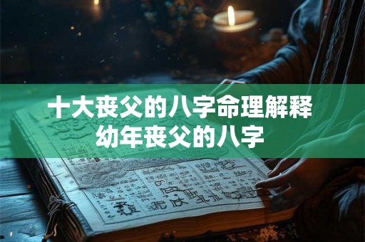十大丧父的八字命理解释 幼年丧父的八字 