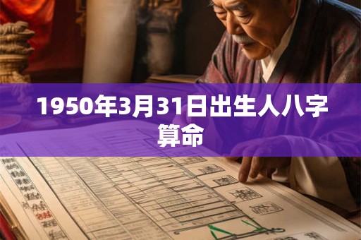 1950年3月31日出生人八字算命 1950年3月31日出生人八字算命