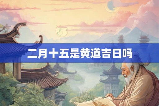 二月十五是黄道吉日吗 二月十五是黄道吉日吗