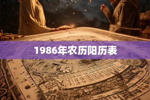 1986年农历阳历表