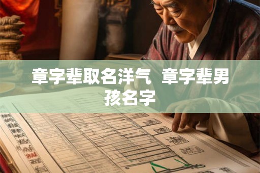 章字辈取名洋气  章字辈男孩名字