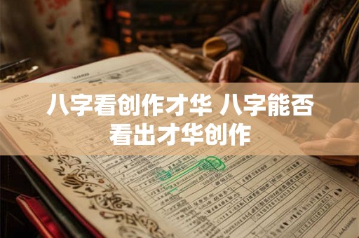 八字看创作才华 八字能否看出才华创作