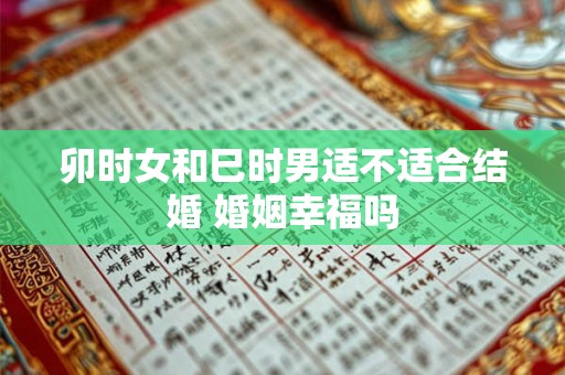 卯时女和巳时男适不适合结婚 婚姻幸福吗 卯时女和巳时男适不适合结婚 婚姻幸福吗