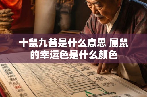 十鼠九苦是什么意思 属鼠的幸运色是什么颜色