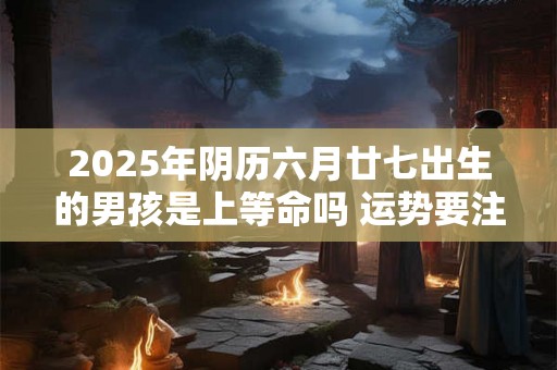 2025年阴历六月廿七出生的男孩是上等命吗 运势要注意什么 2025年阴历六月廿七出生的男孩是上等命吗 运势要注意什么