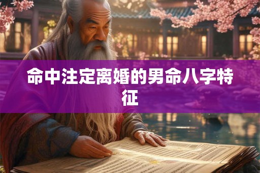 命中注定离婚的男命八字特征