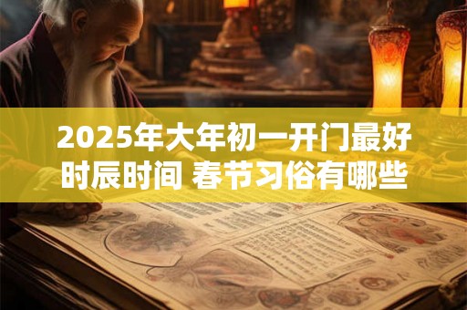 2025年大年初一开门最好时辰时间 春节习俗有哪些 2025年大年初一开门最好时辰时间 春节习俗有哪些