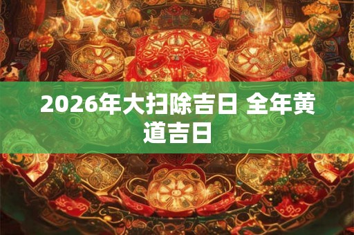2026年大扫除吉日 全年黄道吉日 2026年大扫除吉日 全年黄道吉日