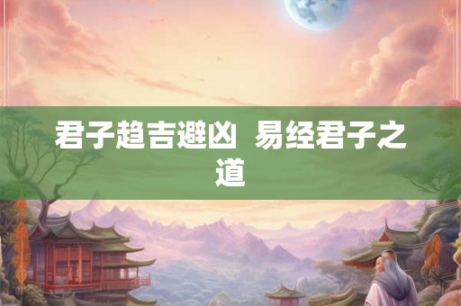 君子趋吉避凶  易经君子之道